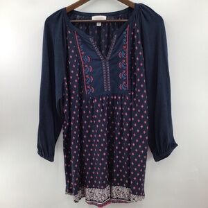 Vintage America Women's Tunic in Navy and Pink
